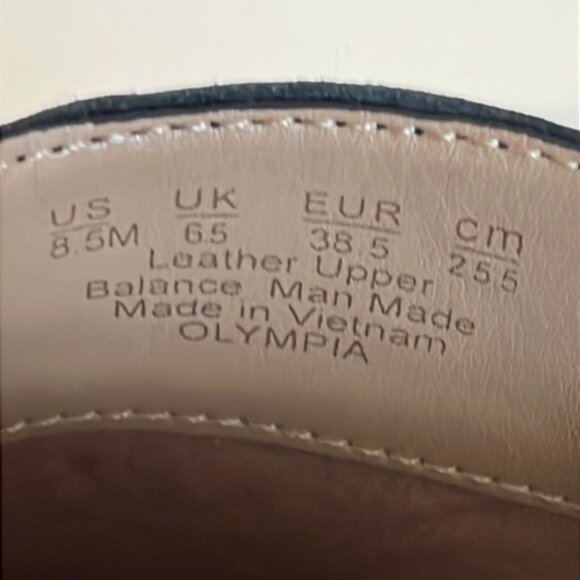 Franco Sarto Black Leather Side Zip Heeled Booties Size 8.5 - Picture 14 of 15